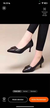 Pancus runcing wanita/ Pancus kerja wanita hak 5cm