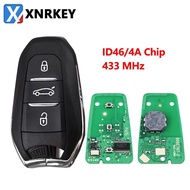 Xrnkey 3B Kunci Jarak Jauh Mobil ID46/4A Chip 433Mhz untuk Peugeot