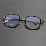 陳偉霆同款純鈦眼鏡框男女眼鏡架復古多邊眼鏡架無螺絲眼鏡框