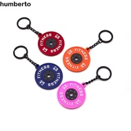 HUMBERTO Barbell Plates Key Chain, Mini Simulation Barbell Plates Keyring, Cool Creative Bag Charm D