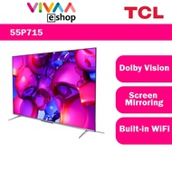 ✼TCL 55P715  55P615 55 inch 4K UHD HDR ANDROID 9.0 Smart LED TV Built in Wifi 5G Bluetooth✲