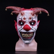 NEW Horror Halloween Clown Mask Scary Cosplay Full Face Latex Mask with Bells Joker Masks Halloween 