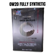 FUKUOKA 0w20 Fully Synthetic SN Plus Engine Oil Car Lubricant 3L Minyak Hitam 0w-20 ( Honda / Perodu