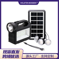Solar Lighting System Lights Solar Power Bank Camping Light Portable Flashlight