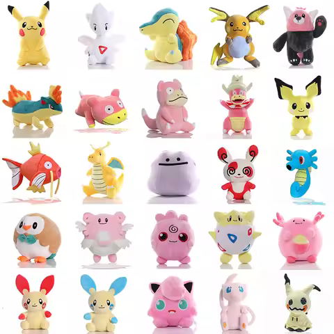 Cute Pokémon Slowpoke Raichu Jigglypuff Plush Toys Pokemon Pikachu Cyndaquil Togepi Dolls Chansey Me