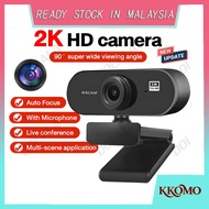 Kkomo Computer Webcam HD For PC 2K Min i Web Camera with Microphone USB 2.0 Web Cam For Mac Laptop D