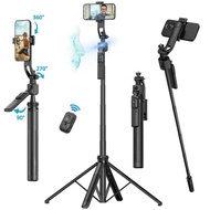 Face Selfie Stick 360° Rotation for Camera 64" Extendable Auto Tracking Phone Holder Motion Tripod