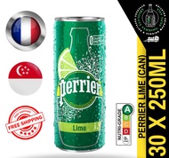 [CARTON] PERRIER LIME Sparkling Mineral Water 250ML X 30 (CANS) - FREE DELIVERY within 3 working days!