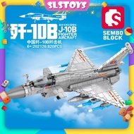 Sembo Block 202126 J-10B Fighter Aeroplane Jet Military Army Soldier Vehicle Building Brick Toy Boy