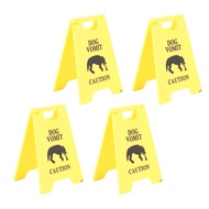 [WON] 4Pcs Dog Vomit Sign 3D Printing Wear Resistant Multifunctional Dog Vomit Warning Sign Decorati