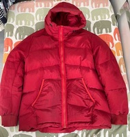 鴨羽絨外套 Meters/bonwe Grey Duck Down Red Puffer Jacket