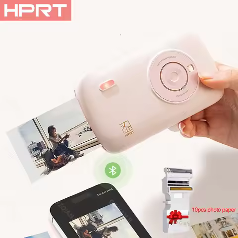 Wireless Pocket Color Photo Printer HPRT CP2100 Thermal Transfer HD Travel Photo Printer, or 2x3'' i