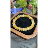 Natural Golden Silk Jade Abacus bracelet