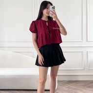 Cntikk- Jane Top - Women's Coquette Top - Korean Blouse - Ribbon Top - Coquette Top Crop Top