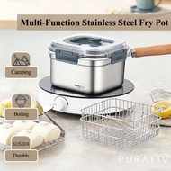 304 Stainless Steel Pot Multi Cooker Portable Cooker Steamer Cooker Camping Multifunctional Pot