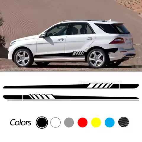 2Pcs For Mercedes Benz GLE GLK ML Class AMG W164 W166 GLE350 GLE400 GLK350 ML350 Car Sticker Side Sk