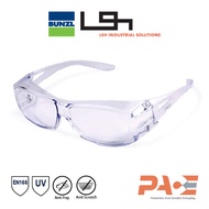 (6each) PACE Safety Eyewear Overspec, VS-1201-CL, Clear Frame, Clear Lens HC/AF, EN166 Rated