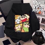Crayon Shin-Chan Hoodie Women's Winter Suit M-3XL Solid Color Round Neck Shirt Long Sleeve Streetwea