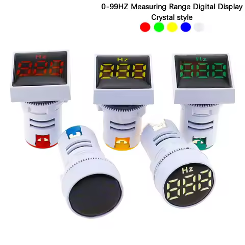 Protective Film 0-99 Hz Measuring Range Digital Display Electricity Hertz Frequency meter Round Squa