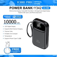 V380 Pro Original Powerbank fast charging PD22.5W Y342 Portable 20000mAh 25000mAh Comes with three