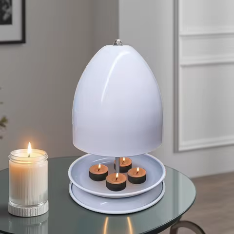 Tea Light Heater Metal Tea Light Stove and Oven Large Space Fast Heat Candle Oven with Soft Light Ca