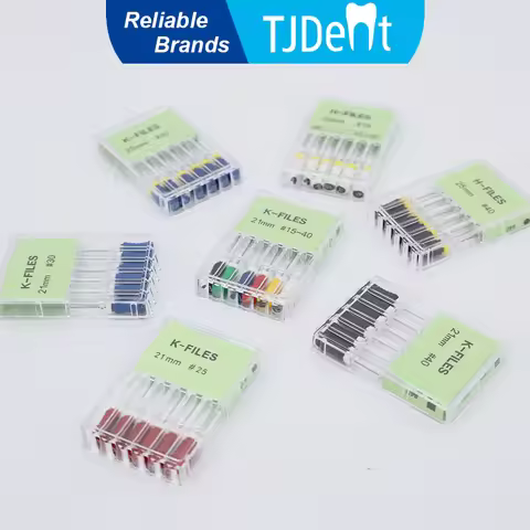 TJDent 6pcs/Pack 21mm 25mm Dental K-FILE NiTi Flexible Endo Root Canal Hand Use Endodontic Nickel Ti