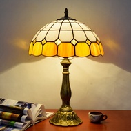 DRAMA Tiffany Table Lamps for Bedroom Bed Lamp Mediterranean Stained Glass Lighting Fixtures Nordic 