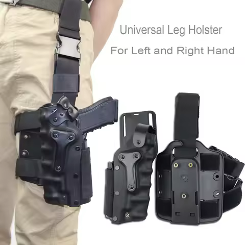 Colt 1911 GL M92 M9 P226 P228 M9A1 Left and Right Flashlight Pistol Thigh Cover Tactical Holster