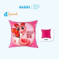 Dakki 16"x16" Snake Pink Throw Pillow
