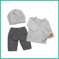 INN Newborn Chefs Costume Hat Tops Pants PhotoShooting Clothes Photo Props 0-3Month Baby Photo Cloth