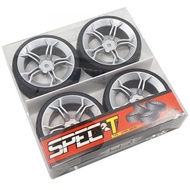 Yeah Racing WL-0104 Spec T MS Wheel Offset 3 Silver w/Tire 4pcs For 1/10 Touring