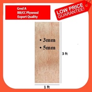 [1ft x 3ft] Papan Plywood / Solid Plywood 3mm 5mm