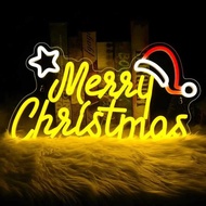 LED Neon Light Christmas Light MerryChristmas Acrylic Transparent Back Panel Light Display Light Lig