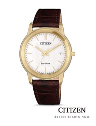 CITIZEN นาฬิกาข้อมือผู้หญิง Eco-Drive FE6012-11A Leather Lady Watch (พลังงานแสง)
