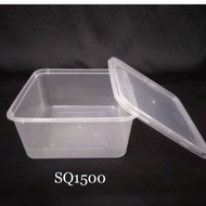 SQ1500 PP square container with lids ( 50pcs+-)/ plastic food storage / SQ 1500  microwave container
