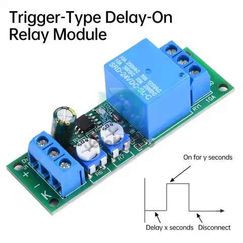 DC5V 12V 24V Adjustable Cycle Timer Dual Delay On/Off Switch 0-10sec/0-100sec/0-15min Timer Control 