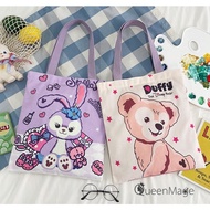 QMage 2Side Tote Bag Cute Tote Bag Murah Bag Tote Beg Tote Bag Student Tote Bag Women Student Tote B