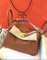 💕愛馬仕Hermès Lindy30 金棕金扣🔐 Tc皮 現貨🎁價格非常不錯❤️