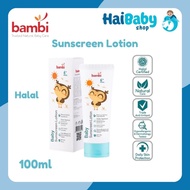 Bambi Baby Sunscreen Lotion 100ml SPF 30++ |Sunscreen Baby Kids Normal Skin - Sensitive | Waterproof