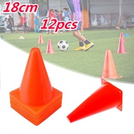 12PCS กรวยซ้อมวิ่ง กรวยฝึกซ้อม กรวยฝึกวิ่งกรวยกีฬาสูง 18CM ซีรีส์ กรวยฝึกกีฬาถังป้าย กรวยไอศกรีม กรว