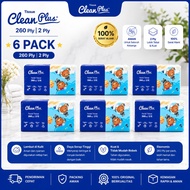 NEWEST CLEANPLUS PREMIUM TISSUE 260 PLY 2 PLY (6 PACK)