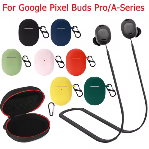 Anti-Fall Silicone Earphone Cases For Google Pixel Buds A-Series/Pixel Buds Pro Headphones Case Bag 