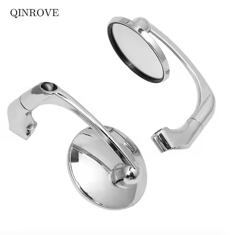 Motorcycle Rear Mirror 8/10MM Iron ABS Chrome Black Mirror Universal For Vespa GTS 300 Royal Enfield