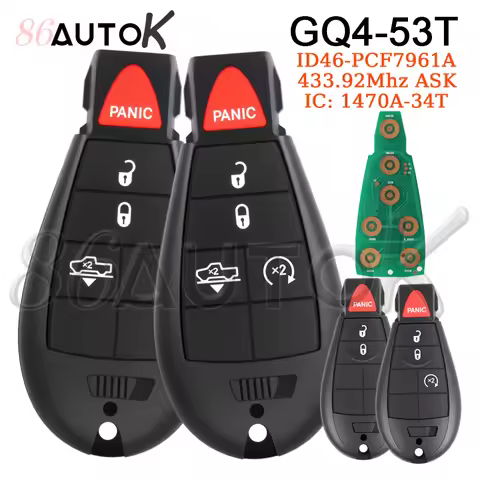 GQ4-53T Car Remote Key for Jeep for Chrysler for Dodge RAM 1500 2500 3500 4500 ID46 PCF7961 Chip 433