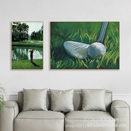 American Stadium Club GOLF Sports Ball Retro Mural Decorative Painting Lounge GOLF Painting B79M
