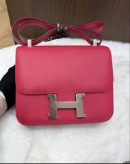 C刻 Hermes 極致粉銀扣 24 Constance玫粉色系
