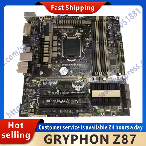 Used GRYPHON Z87 desktop motherboard Z87 Z87M LGA 1150 for Core i7 i5 i3 DDR3 SATA3 USB3.0 original 