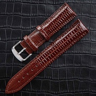 ✾ﺴ Fashion Leather Watchband Lizard Pattern Pin Buckle Watch Strap for Women and Man 12mm 14mm 16mm 18mm 20mm 22mm 24mm