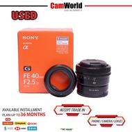 SONY FE 40mm f2.5 G (USED)