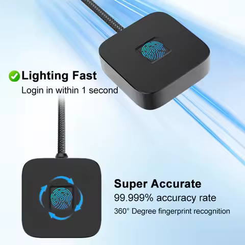 USB Fingerprint Reader For Windows Hello Fingerprint Reader with 5ft Cable Fingerprint Scanner for W